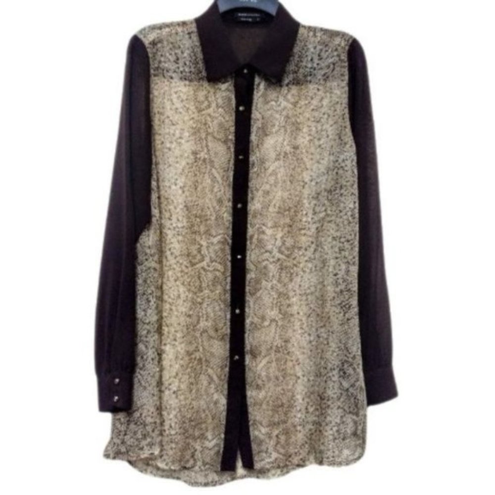 BCBGMAXAZRIA Snakeskin Top